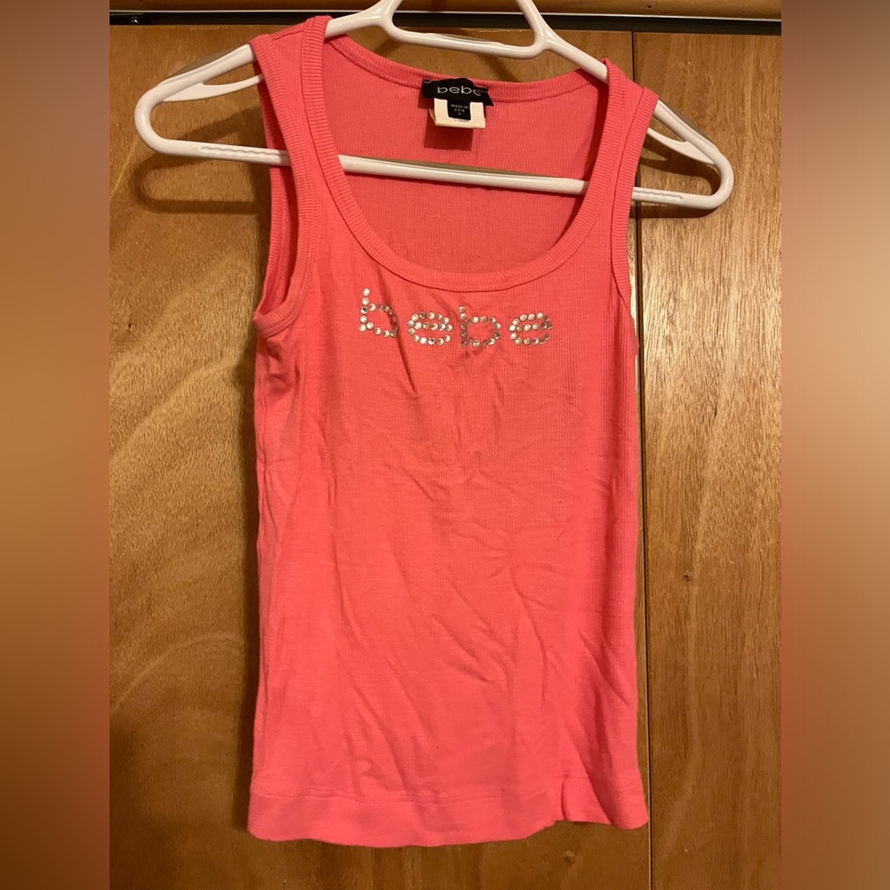 Bebe pink tank size large